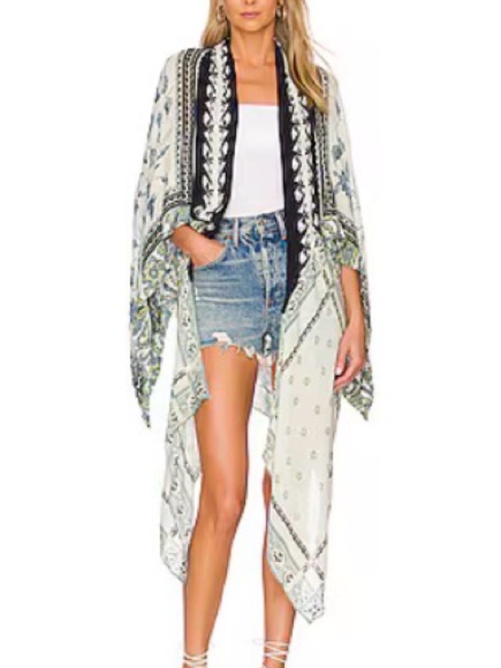 Kiss The Sky Butterfly Kimono in Tranquility Blue